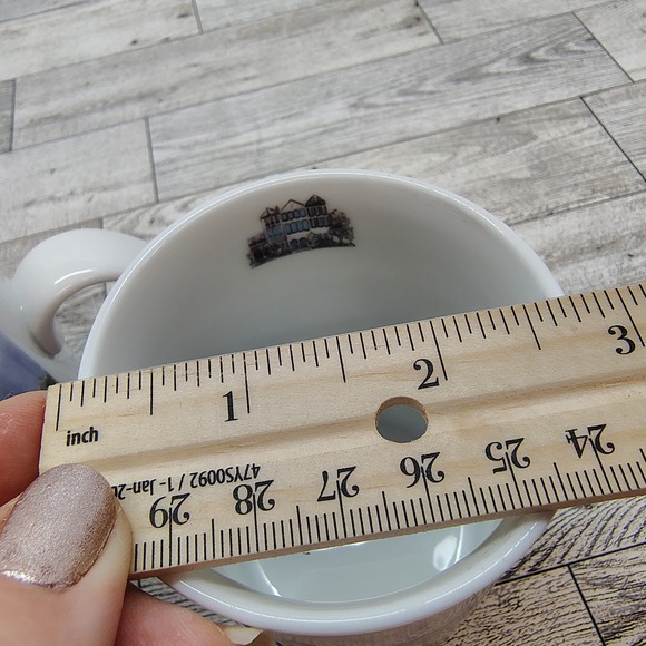 Inhesion Porcelain Coffee Mug Pair Savannah Charleston Rainbow Row Architecture - Picture 8 of 12